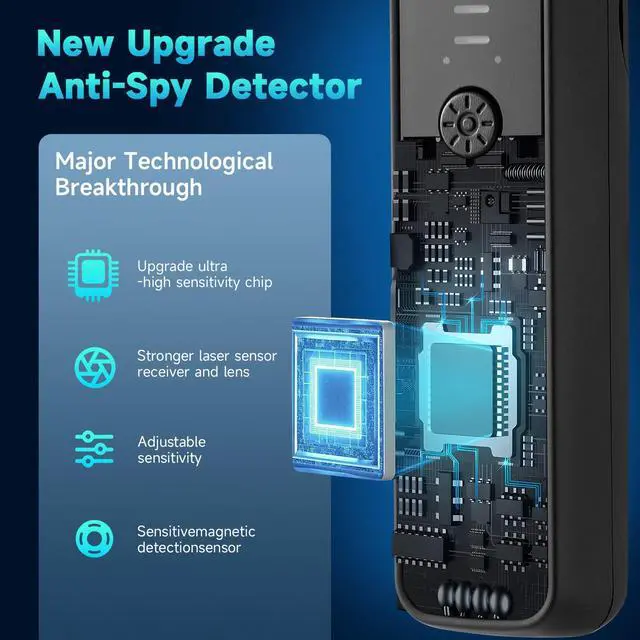 Alt view image 2 of 5 - WISDUM Professional Anti-Surveillance Detector - Find GPS Trackers, Spy Cams & Bugs with RF Signal Detection