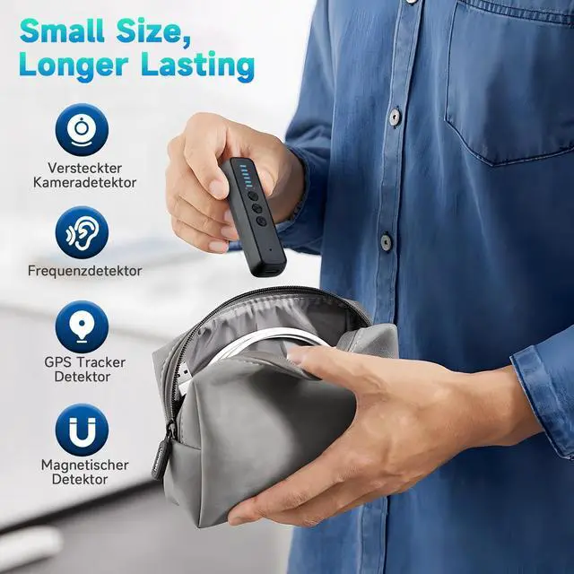 Alt view image 3 of 5 - WISDUM Professional Anti-Surveillance Detector - Find GPS Trackers, Spy Cams & Bugs with RF Signal Detection