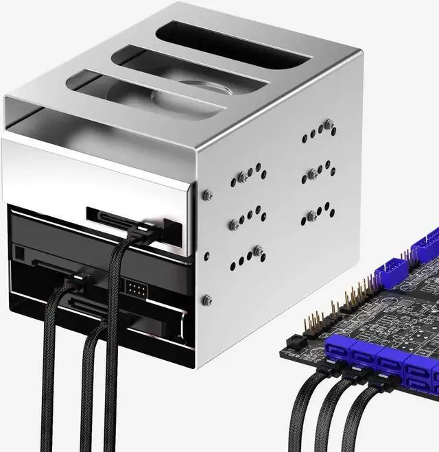 Alt view image 3 of 7 - 3-Pack SATA Cable III (6Gbps) - 90 Degree Right Angle & Straight Locking Latch Data Cable (50cm/18 Inch) for HDD, SSD, CD/DVD Drive - Secure Connection, High Speed Transfer