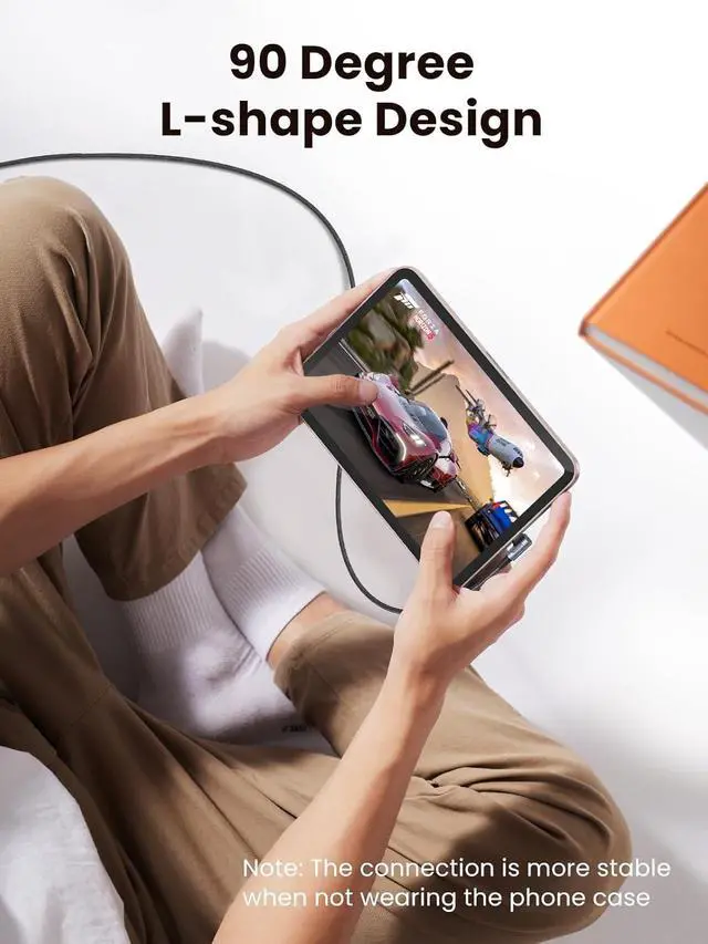 Alt view image 2 of 7 - UGREEN Right Angle Cable, 60W USB C Fast Charging Cable 90 Degree Compatible with iPhone 17/17 Air/17 Pro/16 MacBook Pro, iPad Pro, Galaxy S25/S24/S23, Pixel 10/9/8, 3.3FT