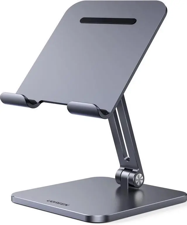 Main image of UGREEN Tablet Stand Compatible for iPad Desk Stand Holder Adjustable Aluminum Thicker Base Compatible with iPad Pro Air Mini 13 12.9 11 Inch Home Office Desk Accessories Grey