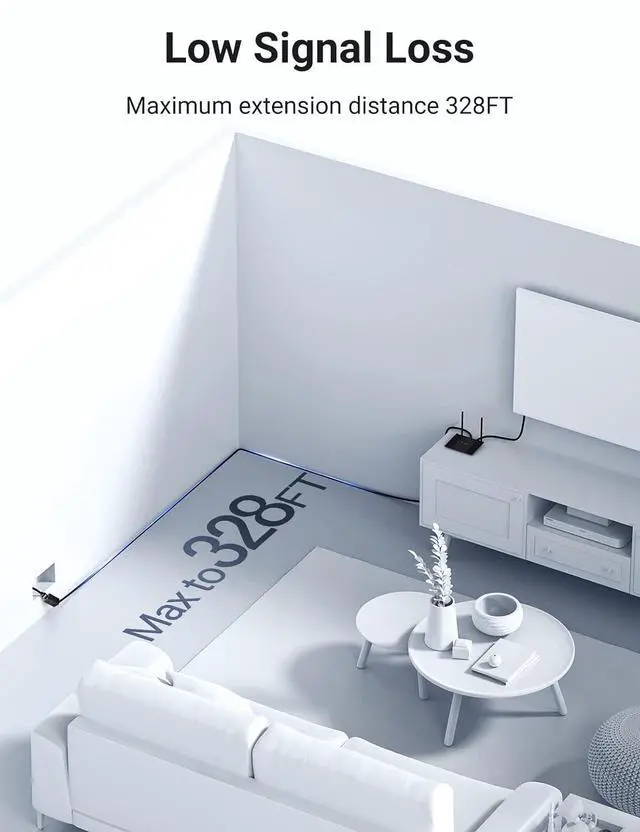 Alt view image 4 of 7 - UGREEN RJ45 Coupler 2 Pack, Ethernet Extender 1000Mbps in Line Coupler Cat7 Cat6 Cat5e Cable Connector Ethernet Adapter Female to Female Black