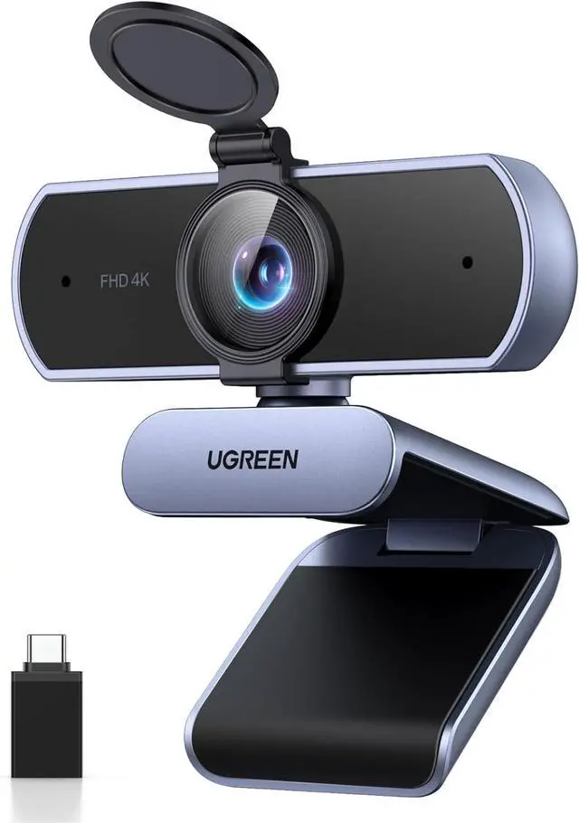 Main image of UGREEN 4K Webcam for PC Ultra HD Web Camera with Microphone, Privacy Cover, 70° Fov, PDAF Autofocus, USB A & USB C Adapter, Plug & Play, for Streaming, Conference, Zoom, Switch 2