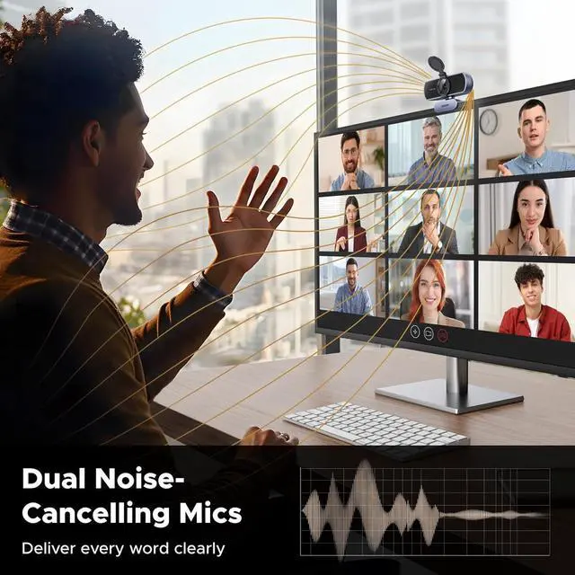 Alt view image 4 of 7 - UGREEN 4K Webcam for PC Ultra HD Web Camera with Microphone, Privacy Cover, 70° Fov, PDAF Autofocus, USB A & USB C Adapter, Plug & Play, for Streaming, Conference, Zoom, Switch 2