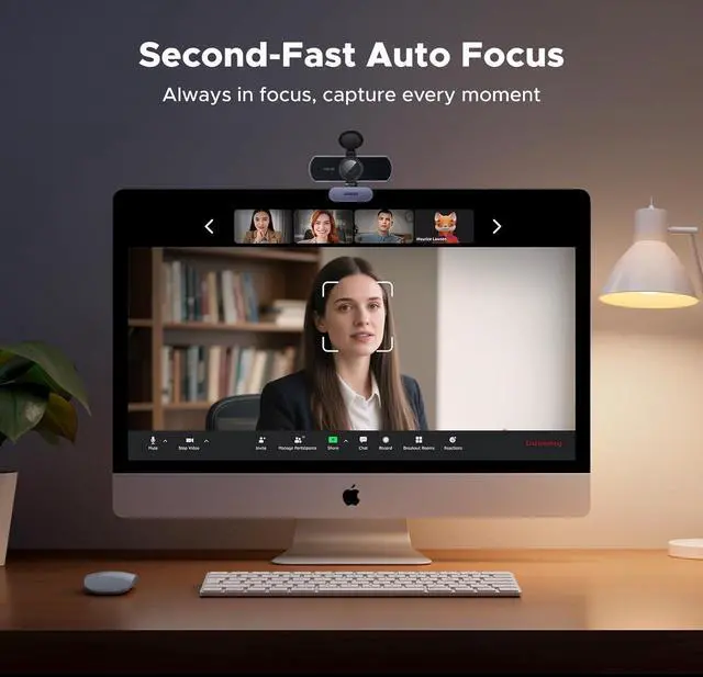 Alt view image 5 of 7 - UGREEN 4K Webcam for PC Ultra HD Web Camera with Microphone, Privacy Cover, 70° Fov, PDAF Autofocus, USB A & USB C Adapter, Plug & Play, for Streaming, Conference, Zoom, Switch 2