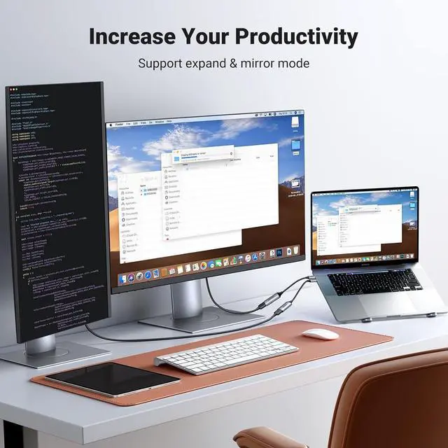 Alt view image 3 of 7 - UGREEN USB C to HDMI Adapter Cable 4K@60Hz Aluminum Type C Thunderbolt 4/3 Converter Male to Female Compatible with iPhone 17/16 Pro Max, iPad mini Air, MacBook Pro, Galaxy S25Ultra, iMac XPS 17
