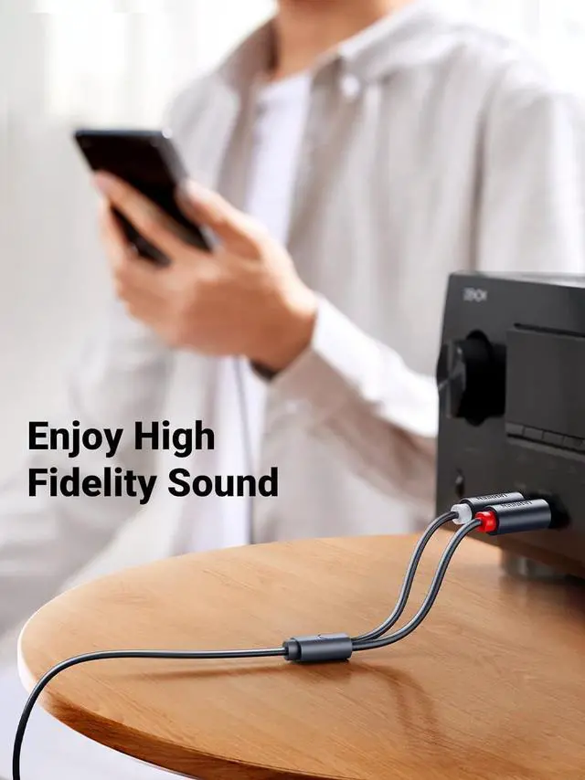 Alt view image 2 of 7 - UGREEN 3.5mm Female to 2 RCA Male Cable Gold Plated Stereo RCA Auxiliary Audio Adapter Flexible Metal Shell Y Splitter Aux Cord Compatible with iPod MP3 DVD DJ Controller Mixer Speaker, 0.65FT