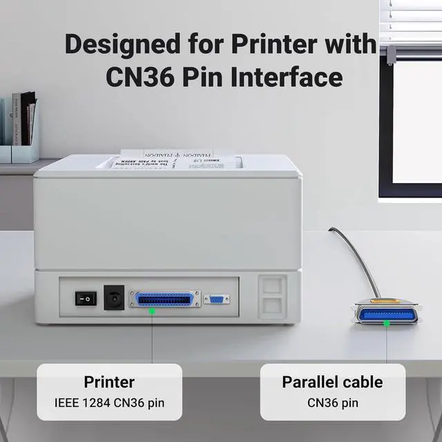 Alt view image 4 of 7 - UGREEN 6.6FT USB to Parallel Port Printer Cable, CN36 Cable Adapter IEEE1284 for Old Printer, Centronics Parallel Converter with Fast Transmission