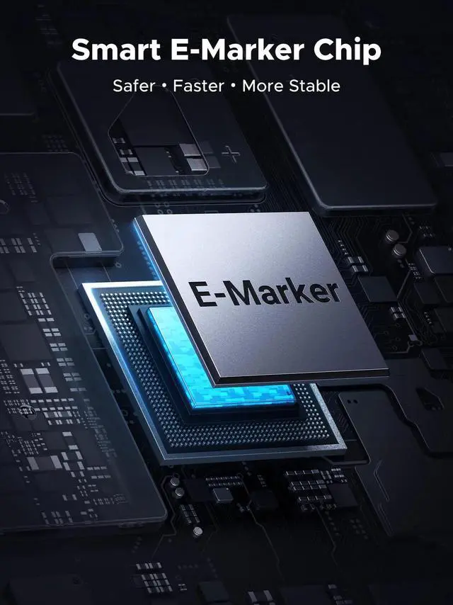 Alt view image 5 of 7 - UGREEN USB4 Cable 240W USB-C to USB-C 3.3ft, 40Gbps Data Transfer & 8K Video Output, PD 3.1 Fast Charging Compatible with MacBook Pro, Thunderbolt 4/3, SSD