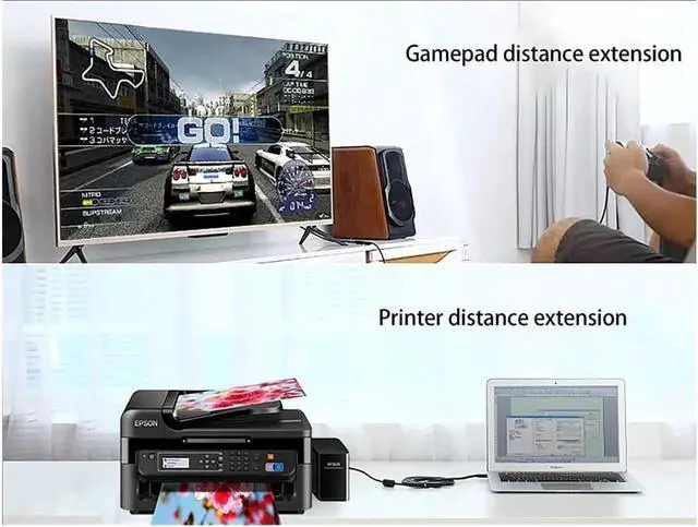 Alt view image 5 of 6 - Usb 3.0 Extension Cable 20 Ft, 22 Awg Long Usb Extension Cable Superspeed Usb 3.0 Type A Male To Female Usb Cable Compatible With Printer,Xbox, Usb Flash Drive, Card Reader, Hard Drive,Camera