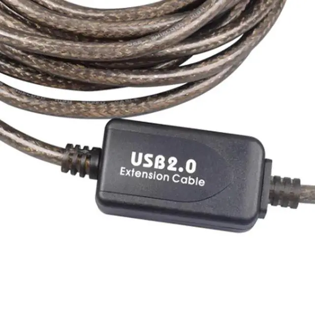 Alt view image 3 of 4 - USB Printer Cable 49.2FT/15M, USB Type A to USB Type B Male to Male Scanner Active USB 2.0 Cord, High Speed for HP, D.ell, etc, Transparent Black