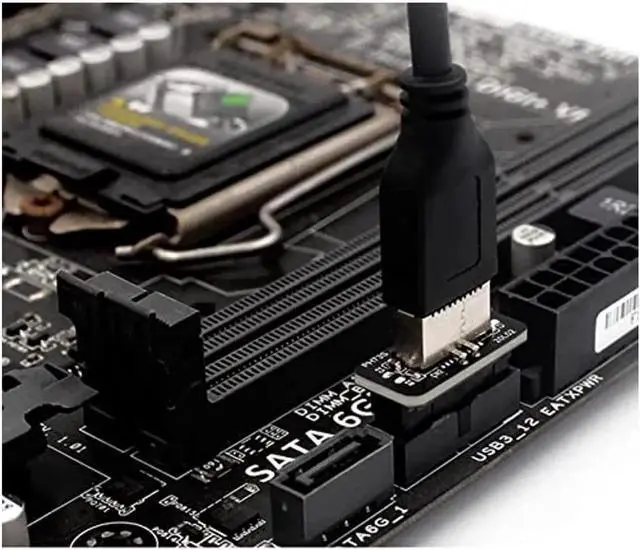 Alt view image 5 of 6 - Usb Front Panel Adapter, Vertical Usb C Header Adapter, Usb 3.1 Type-E Key-A To Usb 3.0 20Pin Header Converter For Type C Motherboard