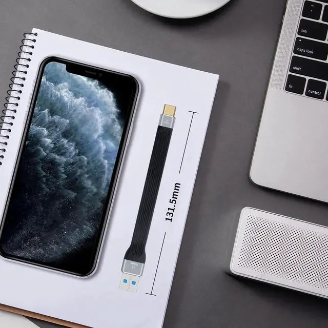 Alt view image 4 of 7 - Short USB C Cable 6Inch, Type C Male to Type A Male Adapter Cable, 10Gbps USB C Fast Charging Cord Short for MacBook, Laptop, Dock Station