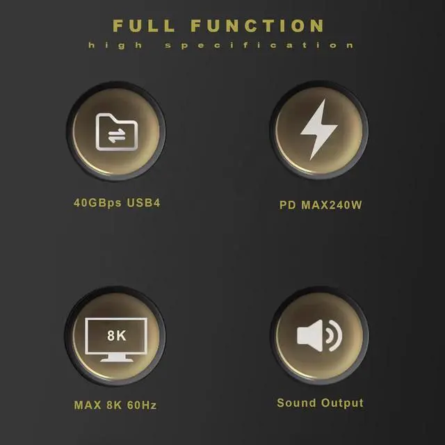 Alt view image 6 of 6 - [240W 40Gbps] USB C Cable Compatible with Thunderbolt 4 Cable, USB Type C Display Cable 8K 60Hz for Thunderbolt 3 Cable, USB4 C to C Cable Fast Charger, USBC to USBC Cable Charger Fast Charging (5ft)