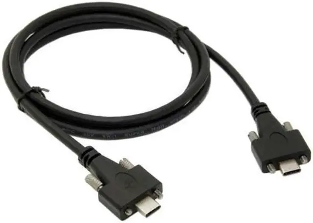 Alt view image 4 of 7 - USB 3.1 Type-C Dual M2 Screws Locking to Locking USB-C 10Gbps Data Cable Panel Mount Type