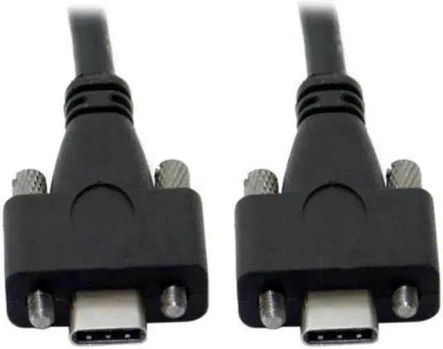Main image of USB 3.1 Type-C Dual M2 Screws Locking to Locking USB-C 10Gbps Data Cable Panel Mount Type
