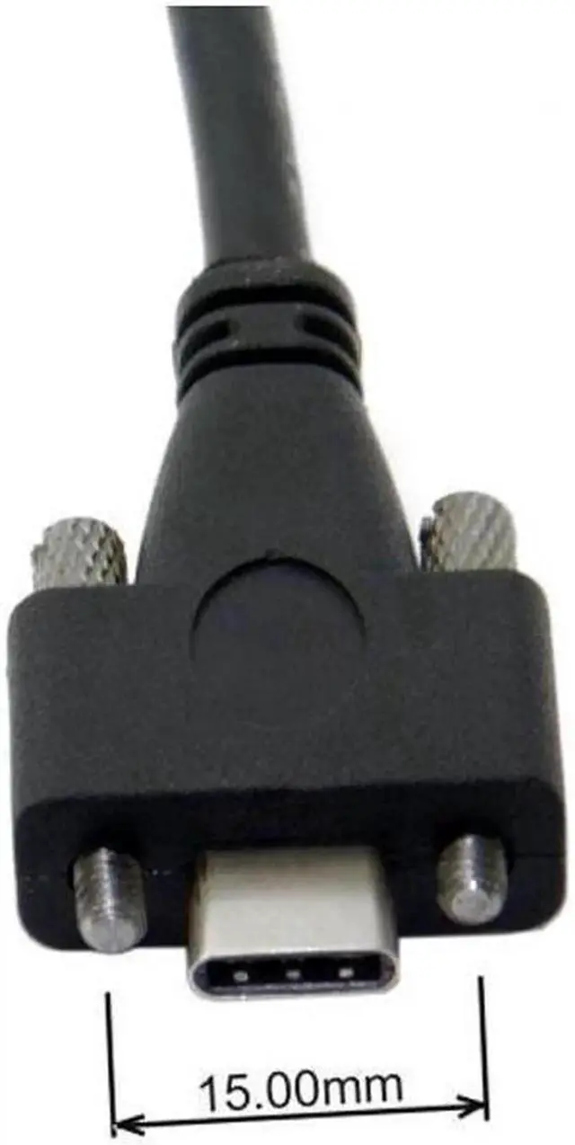 Alt view image 5 of 7 - USB 3.1 Type-C Dual M2 Screws Locking to Locking USB-C 10Gbps Data Cable Panel Mount Type