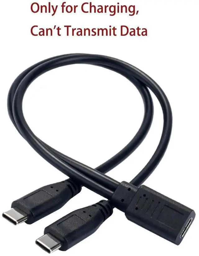 Alt view image 4 of 6 - USB C Splitter Charge Cable,1 Feet USB Type C Female to 2 Dual Mini USB 5pin Male Y Splitter Conversion Charging Cable(Only for Charging)