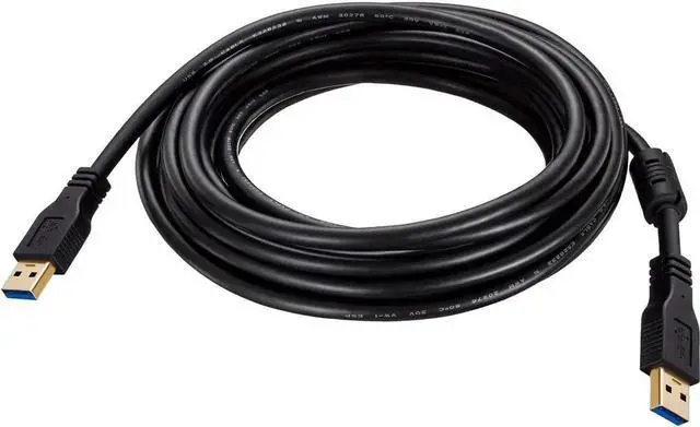 Main image of USB to USB Cable Male to Male 20 ft Long USB 3.0 Cable A to A for Data Transfer Hard Drive Enclosures Printer Modem Cameras