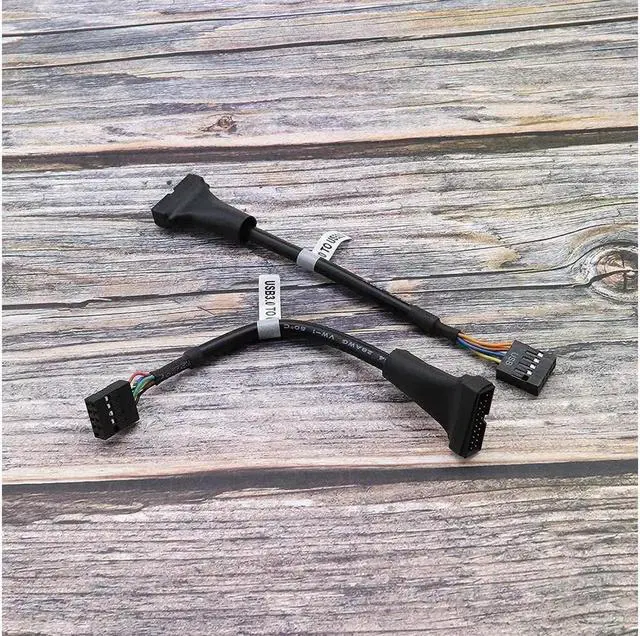 Alt view image 6 of 6 - USB 3.0 19 Pin Male to USB 2.0 9 Pin Female Motherboard Cable Adapter ale/Female Housing Converter (19Pin Male to 9Pin Female)