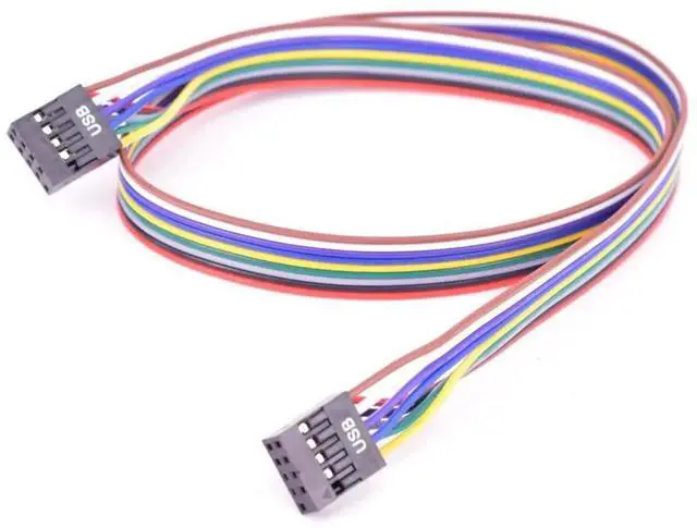 Main image of Desktop 9Pin USB header Female to Female cable PC computer 10Pin USB 2.0 M/M data transfer cable 24AWG 50cm