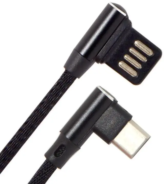Alt view image 7 of 7 - USB-C 3.1 Type-C Male to Left Angled 90 Degree USB 2.0 Data Cable 15cm Dual Angled Type (Type-C)