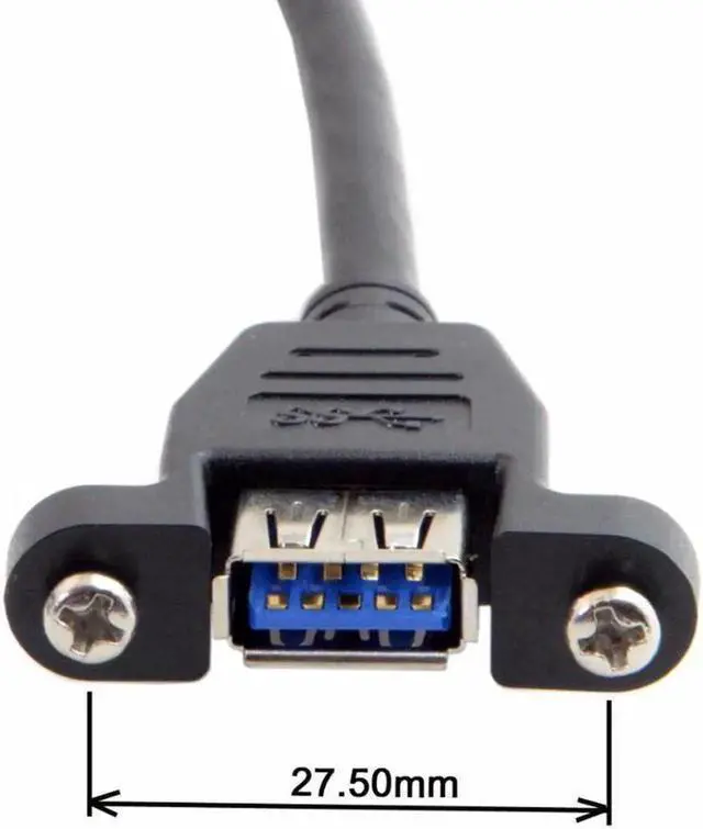 Main image of super speed USB 3.0 panel mount Cable female To Male A M F extension cable 0.5m