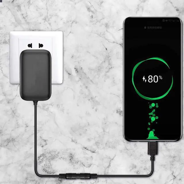 Alt view image 3 of 6 - 5V DC 5.5 2.1mm Female to USB Type C Adapter Cable Connector Power Extension Charge Cable for Laptop mobilephones 18.2cm-2 Pack