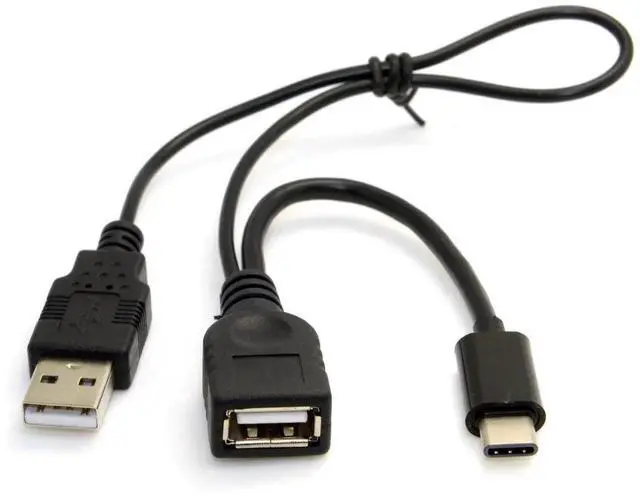 Alt view image 6 of 6 - USB-C Type-C USB 3.1 Host to USB 2.0 Female OTG Data Cable with Extral Power Compatible for Cell Phone Air Pro
