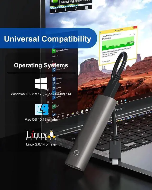 Alt view image 6 of 7 - USB 3.2/3.1 Gen 2 USB C to USB-A Hub - 4 Port Aluminum 10Gbps SuperSpeed Data Transfer USB-C Hub for Mac/Laptop/PC/iPhone 15/16 Pro Max and More