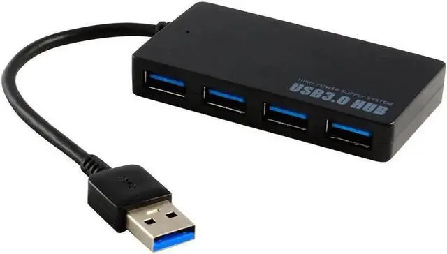 Main image of 4-Port USB 3.0 Hub 5Gbps Portable Compact PC Mac Laptop Notebook Desktop
