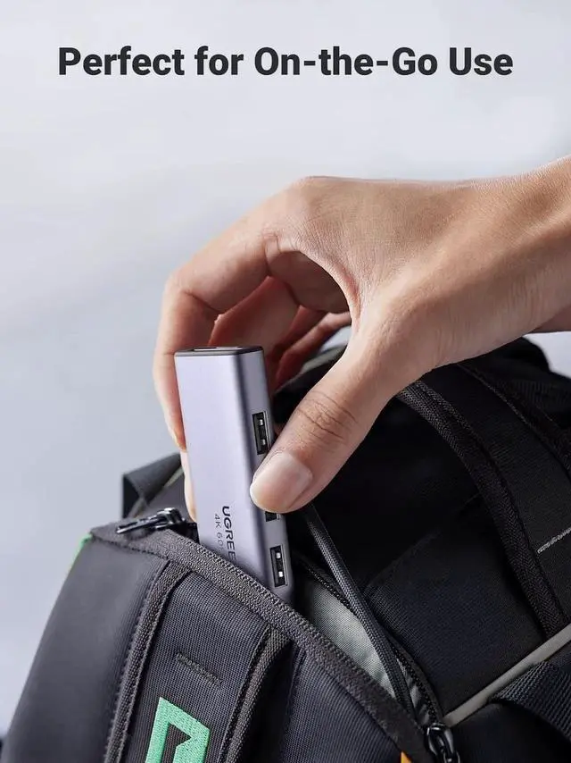 Alt view image 3 of 7 - UGREEN USB C Hub 4K@60Hz, 6-in-1 USB C to USB Adapter with 3 USB 3.0 Ports, SD/TF Card Reader, USB C to HDMI Adapter Multiport Dongle Type C Adapter for Laptop Tablet iPad MacBook Pro Air Dell Samsung