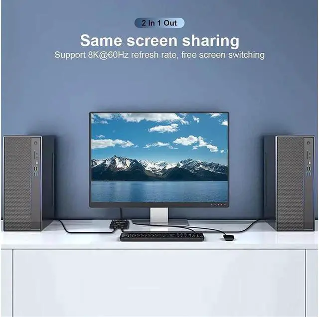 Alt view image 4 of 6 - USB-C USB3.1 Type-C 8K Switch Bi-Direction Adapter 8K@30Hz 4K@120Hz Power Delivery 100w 10Gbps Data Transfer Multi-Function Splitter Converter Cable for Multiple USB-C Sources and Displays