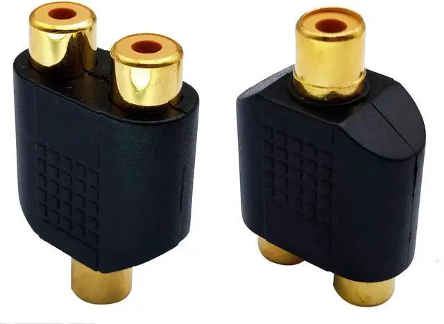 Alt view image 7 of 7 - RCA Y Splitter Adapter,Gold-Plated1RCA Female to 2 RCA Female Jack Audio Video Y Splitter Adapters Connector for Audio Video AV TV Cable Convert (5 Pack F/F)