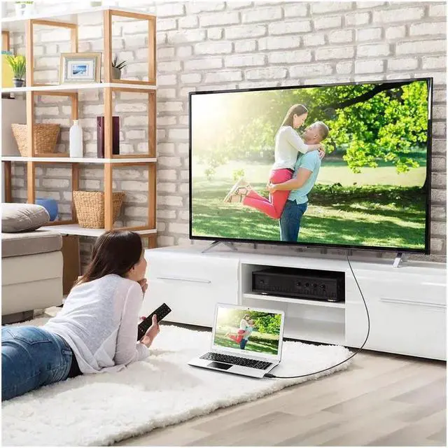 Alt view image 3 of 6 - Display Port to HDMI Cable, Gold Plated Displayport to HDMI Cable 6 Feet(Male to Male) for DisplayPort Enabled Desktops and Laptops to Connect to HDMI Displays