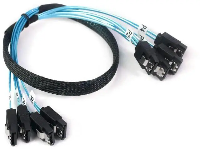 Alt view image 4 of 6 - SATA-III Cable:0.5M, 4Pcs/Set Thin SATA 6Gbps HDD SSD Data-Cable Bundled Replacement for Server Bitcoin Computer SSD HDD CD DVD Drives Raid(1.6FT)