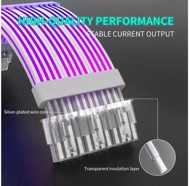 Main image of RGB PC Cables,Strimmer 3x8 pin Extension Cable,PC Graphic Card Power Supply,5V 3Pin Sync ARGB PSU Cable