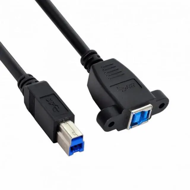 Alt view image 4 of 6 - JVFYI Cable Super Speed USB 3.0 Back Panel Mount B Female to Male B Type Extension