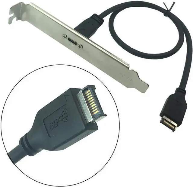 Main image of JVFYI Type E Male To USB-C Type C Female Motherboard Expansion Cable USB 3.1 Front Panel Header Connector wire cord