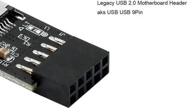 Alt view image 3 of 5 - JVFYI Motherboard USB 2.0 9pin Header to USB 3.2 20Pin Type E Key-A Female Adapter Extension for USB-C Front Panel