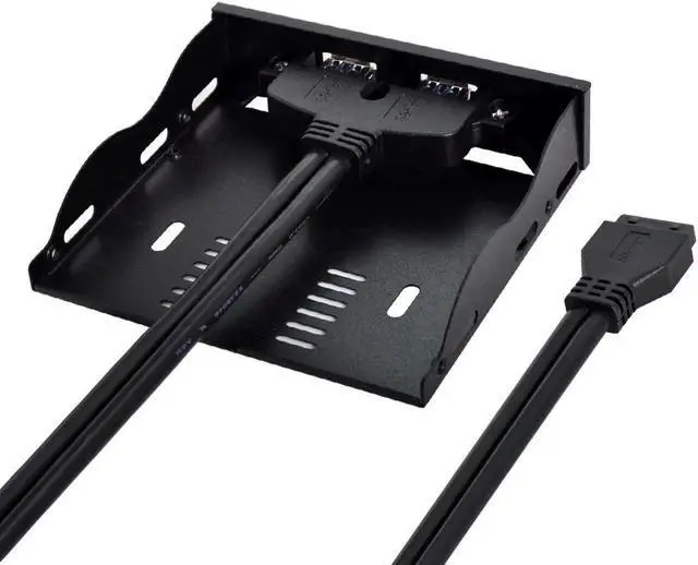 Alt view image 6 of 6 - JVFYI USB 3.0 Dual Port Front Panel to Motherboard 20Pin Connector Cable for PC 3.5" Floppy Bay