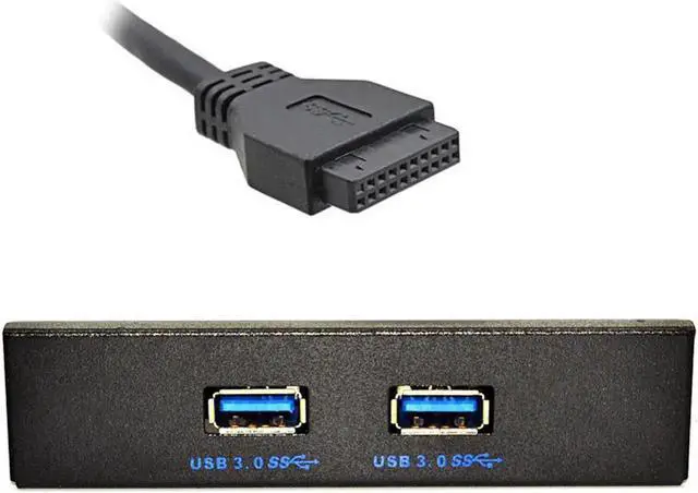 Alt view image 3 of 6 - JVFYI USB 3.0 Dual Port Front Panel to Motherboard 20Pin Connector Cable for PC 3.5" Floppy Bay
