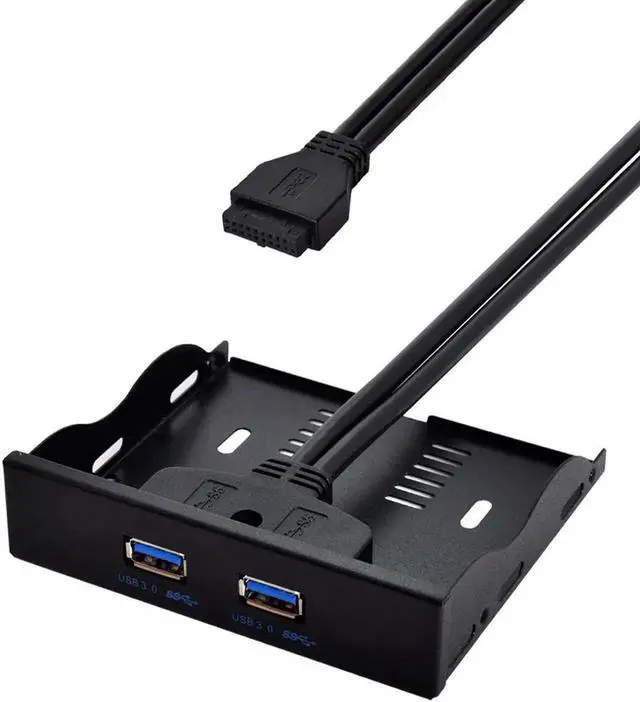 Alt view image 4 of 6 - JVFYI USB 3.0 Dual Port Front Panel to Motherboard 20Pin Connector Cable for PC 3.5" Floppy Bay