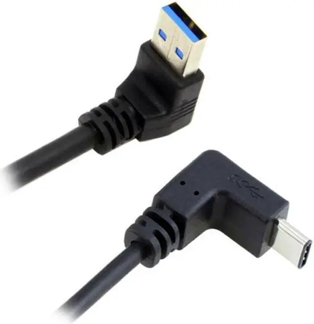 Main image of USB 3.1 USB-C Up & Down Angled to 90 Degree Down Angled A Male Data Cable for Tablet & Phone