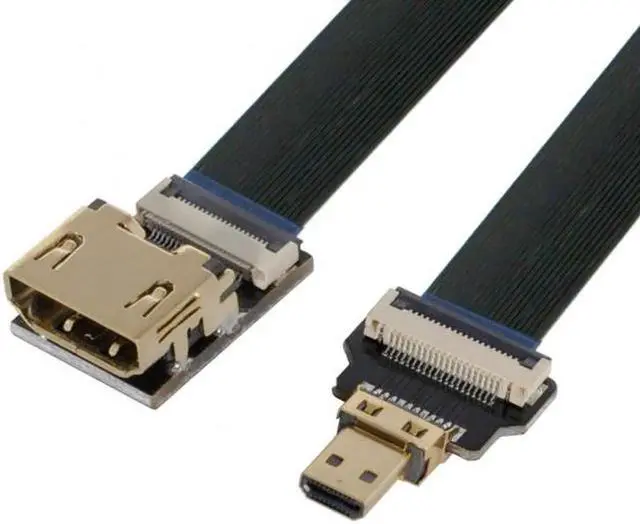 Alt view image 5 of 6 - JVFY I Female to Micro HDMI Male Extension FPC Flat Cable 1080P for FPV HDTV Multicopter Aerial Photography