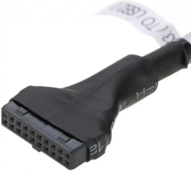 Alt view image 2 of 4 - JVFYI USB 3.0 20pin Motherboard Housing Male to USB 2.0 9Pin Header Device Female Cable