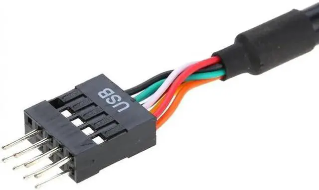 Alt view image 4 of 4 - JVFYI USB 3.0 20pin Motherboard Housing Male to USB 2.0 9Pin Header Device Female Cable