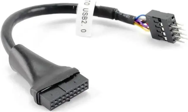 Alt view image 3 of 3 - JVFYI 4" USB 3.0 20-Pin Motherboard Header Female to USB 2.0 8-Pin Male Adapter