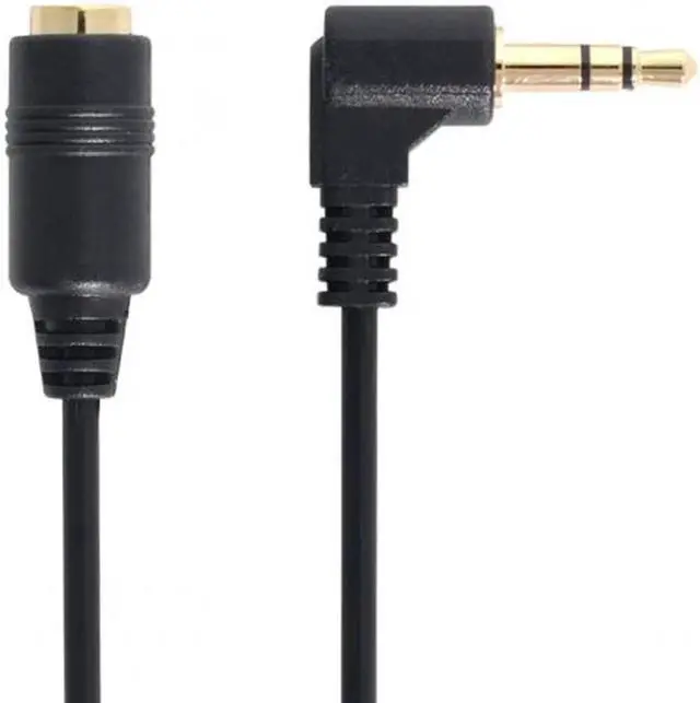 Alt view image 5 of 5 - JVFYI 1Set 3/4 Poles Audio Stereo 90 Degree Right Angled 3.5mm Male to Female Extension Cable