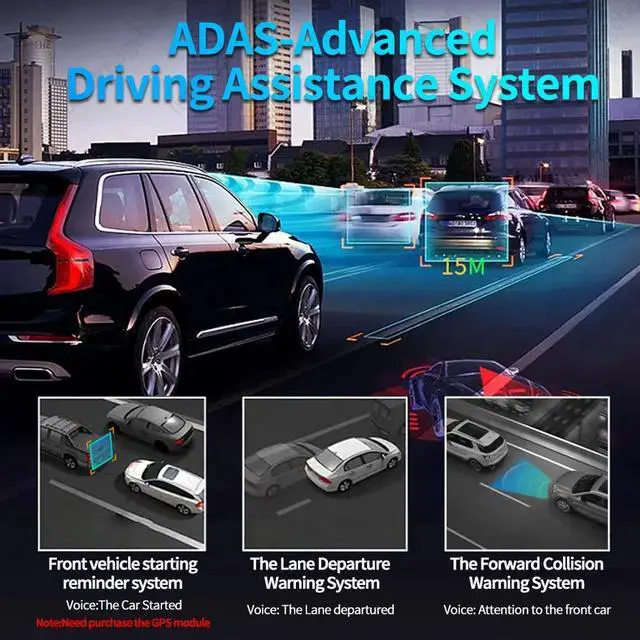 Alt view image 6 of 6 - JVFYI MINI Car Dvr Wifi Gps 4k Dash Cam Video Camera Car Black Box Doble Camara Front and Rear Dual Lens Dash Camera 4k Wifi Dashcam